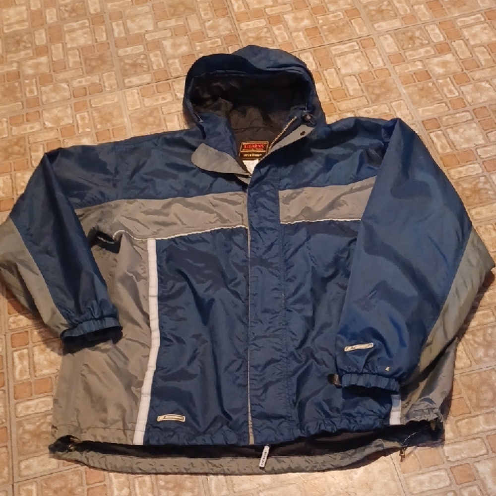 Stearns Blue and Gray Raincoat for Men Size Xxlarge Waterproof Breathable